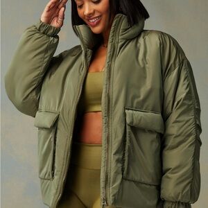 Fabletics Sage Green Puffer Jacket